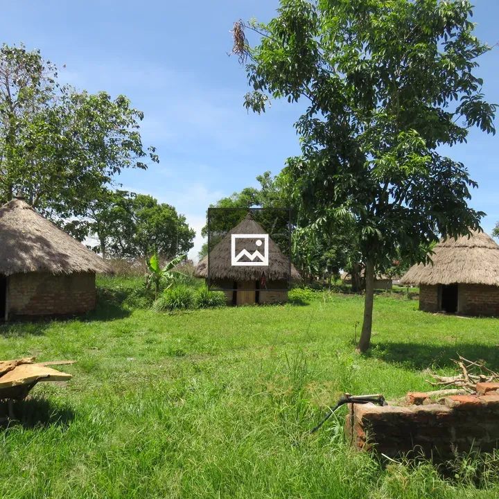 Circular mud-brick huts