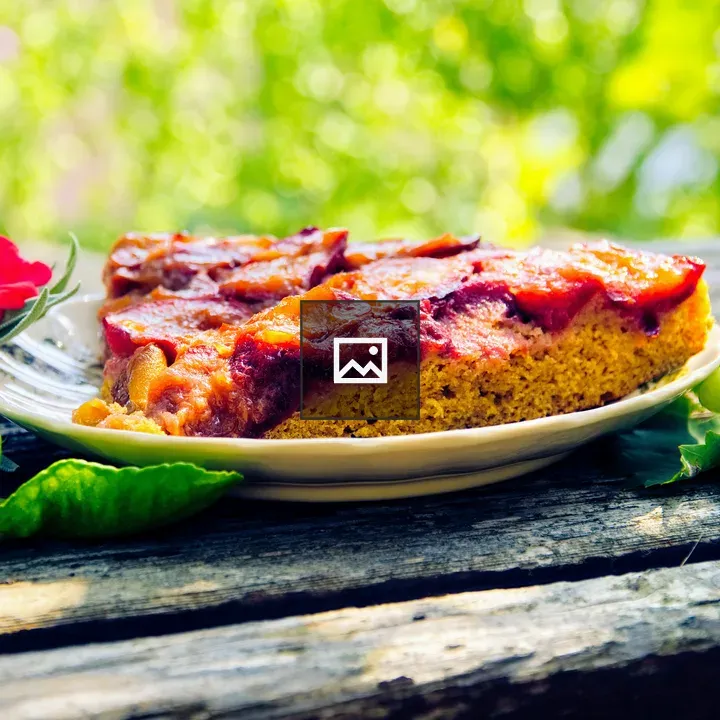 Fruit cake on a plate