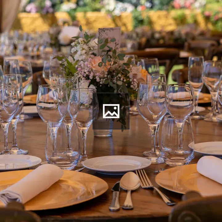 Wedding banquet table setup