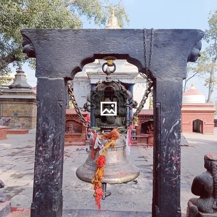 Temple Bell and Roof Scene