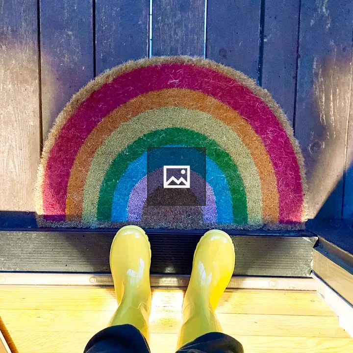 Door Mat and Rainbow Doorway