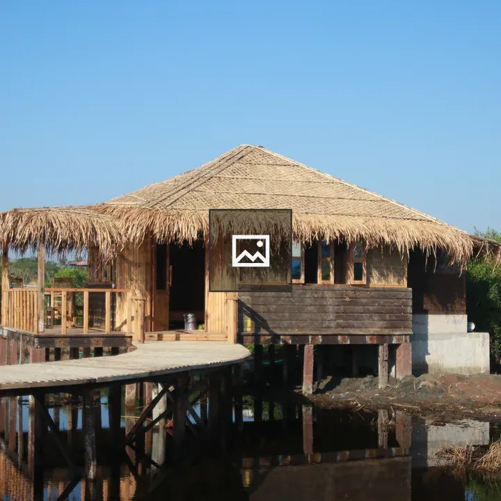 Cottage Built with Bamboo and Wood