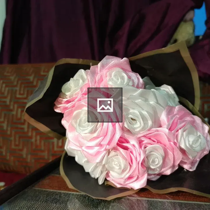 Bouquet of Pink and White Artificial Roses