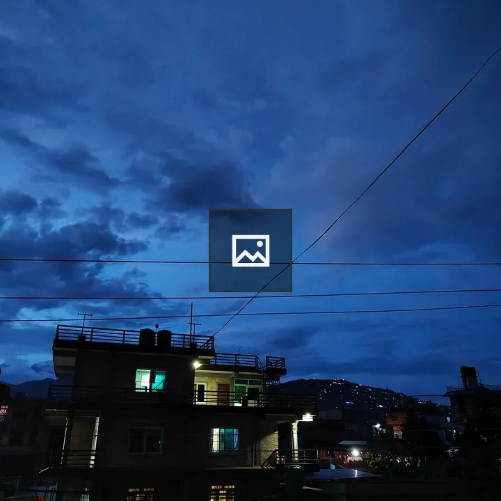 Twilight urban building lights