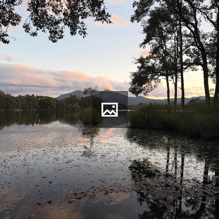 Calm Lake Landscape with Sunset