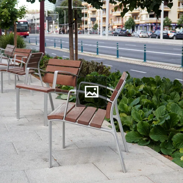 Benches Along Green City Street