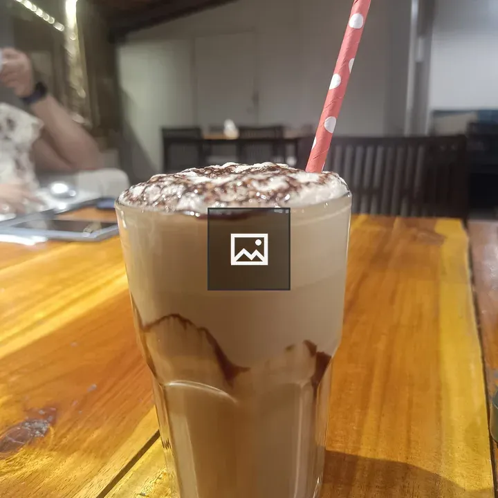 Iced coffee with whipped cream