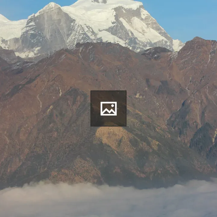 Mountain landscape with snow peaks