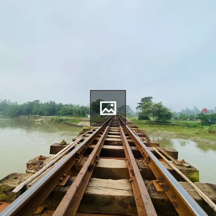 Railway Track Over River