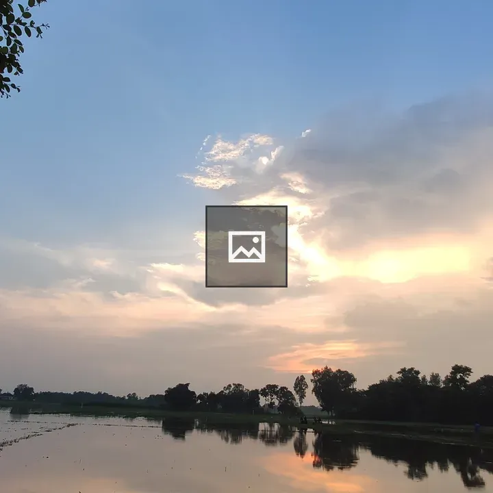 Serene evening sky over water