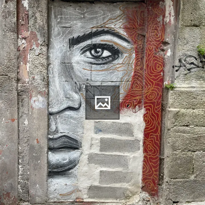 Face in the wall