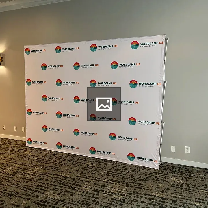 Empty photo booth at WordCampUS2022