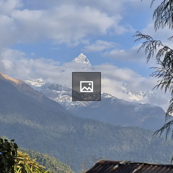 Machhapuchhre Fishtail Mountain Scene