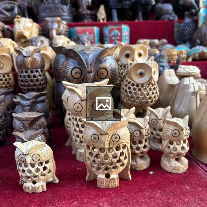 Wooden Owl Figurines Collection