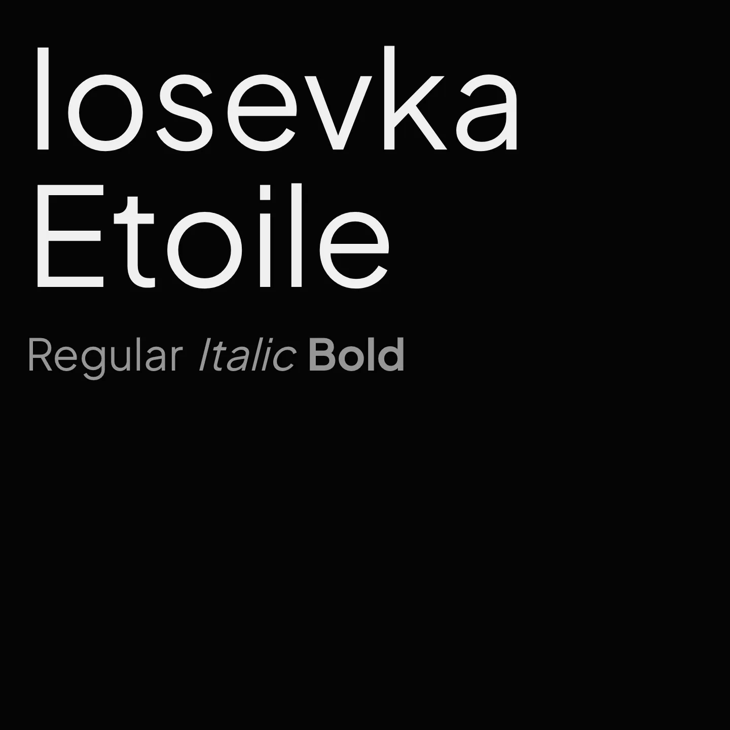 Iosevka Etoile