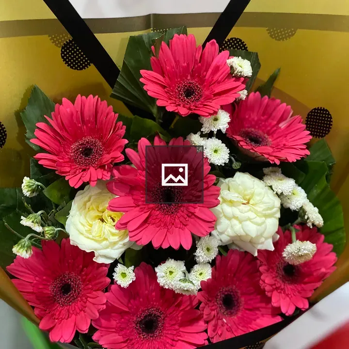 Bouquet with Gerbera Daisies and Roses