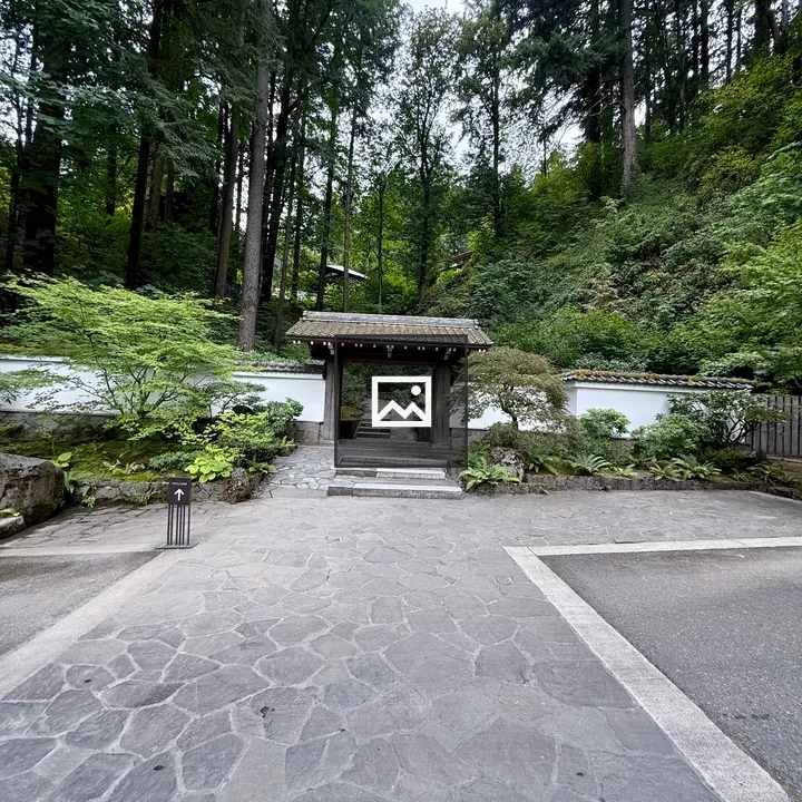 Traditional wooden gate at Japanese Garden