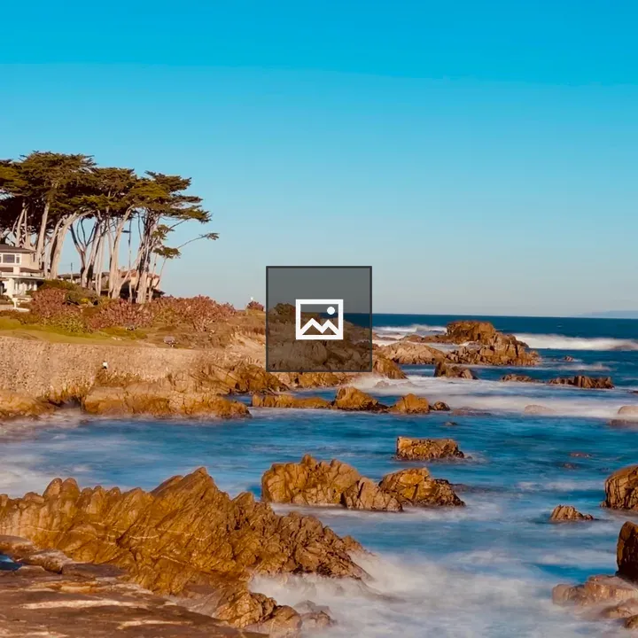 Ocean waves on rocky shore