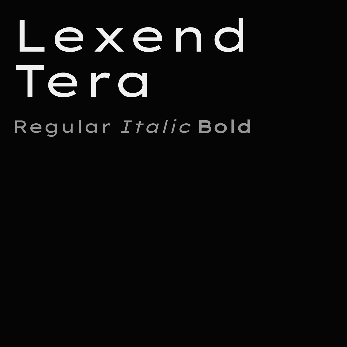 Lexend Tera