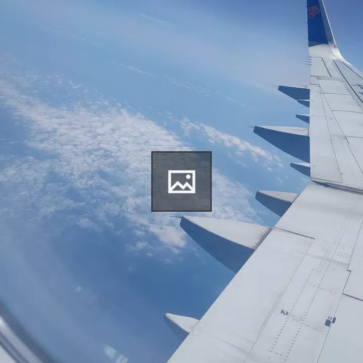 Plane Wing in Sky View