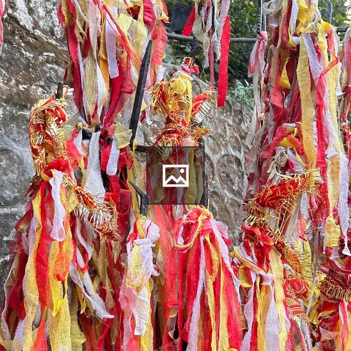 Tall Poles with Draped Fabric