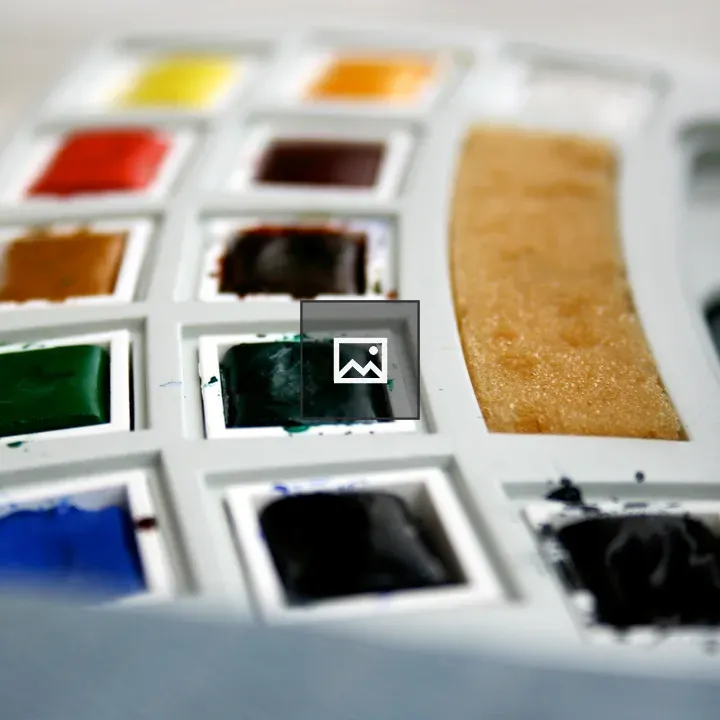 Watercolor palette close-up