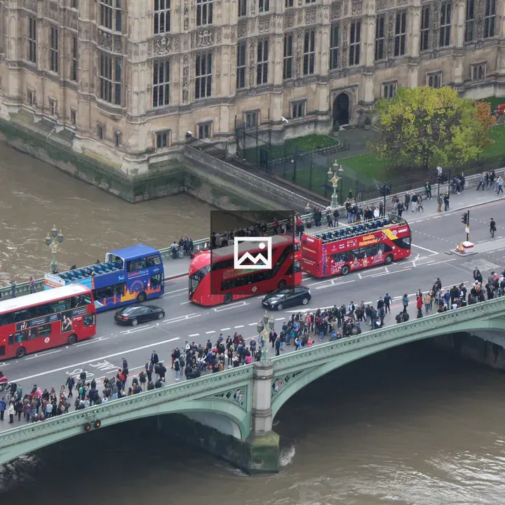 London red buses on Westminster Bridge
