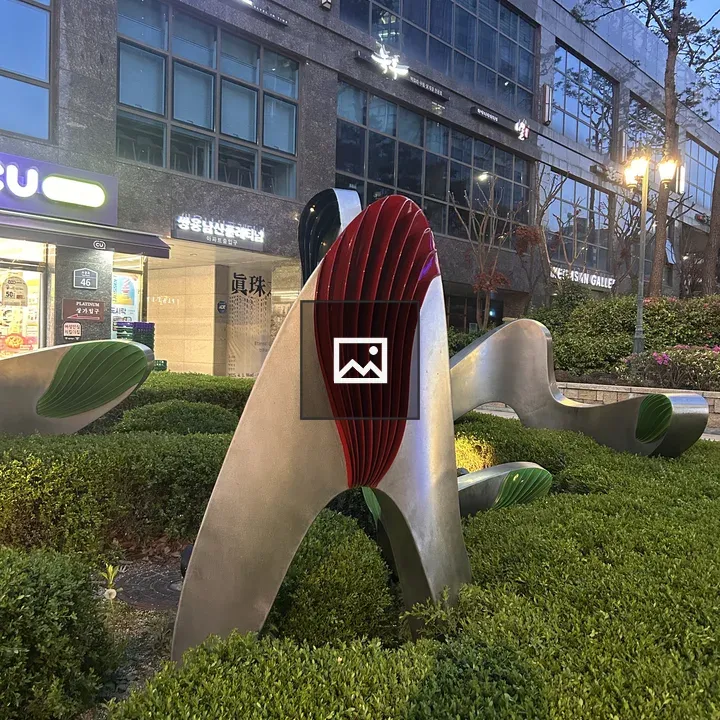 Modern abstract metal sculpture