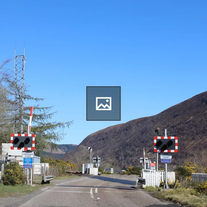 Rural Road to Railway Crossing