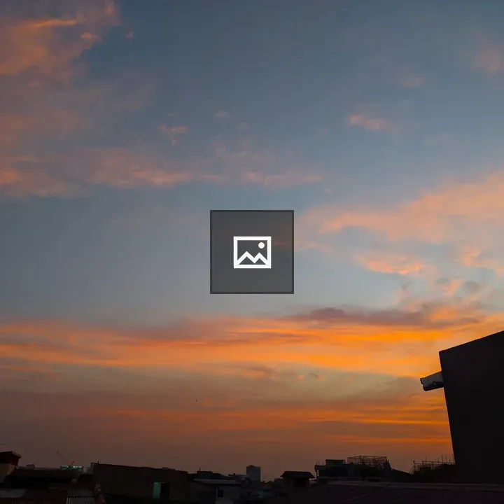 Sunset over the sky and clouds
