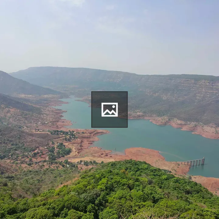 Reservoir with Dam and Hills