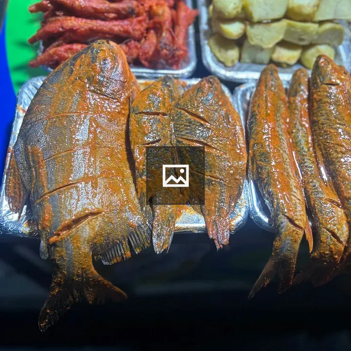 Marinated Fish and Fried Chicken Legs