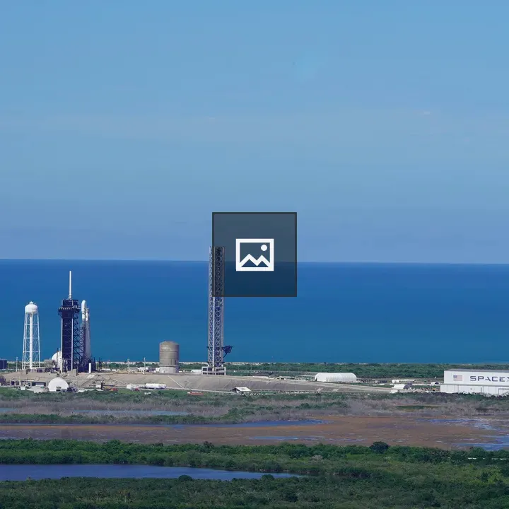 SpaceX launch pad aerial view