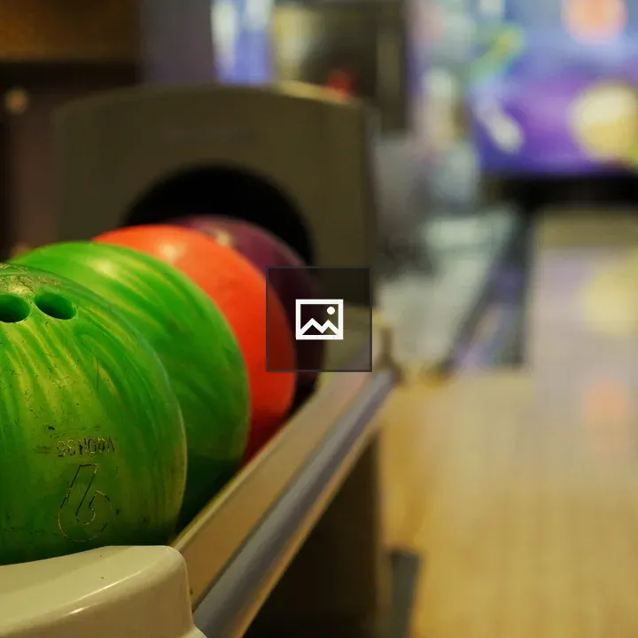 Colorful bowling balls