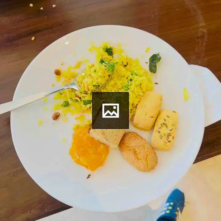 Poha and Jalebi Breakfast Plate