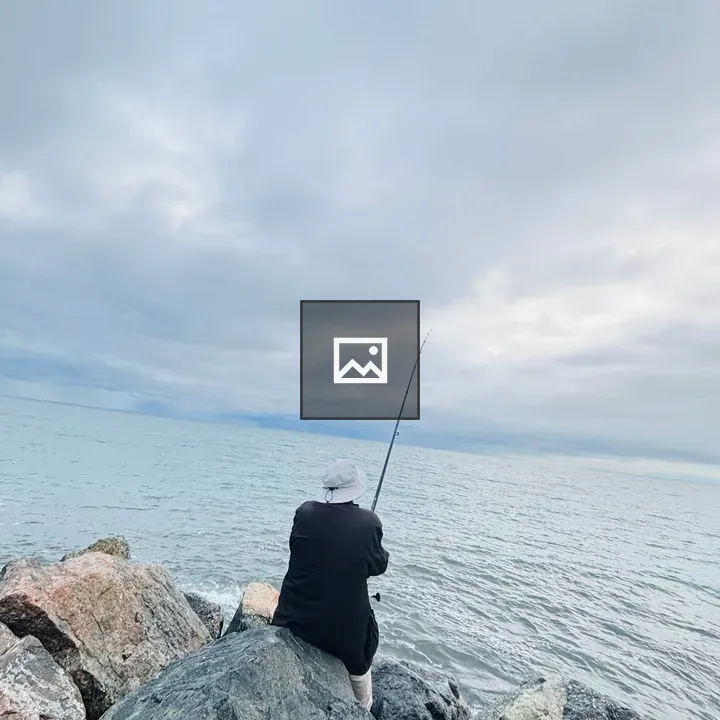 Man Fishing at Cottesloe Beach