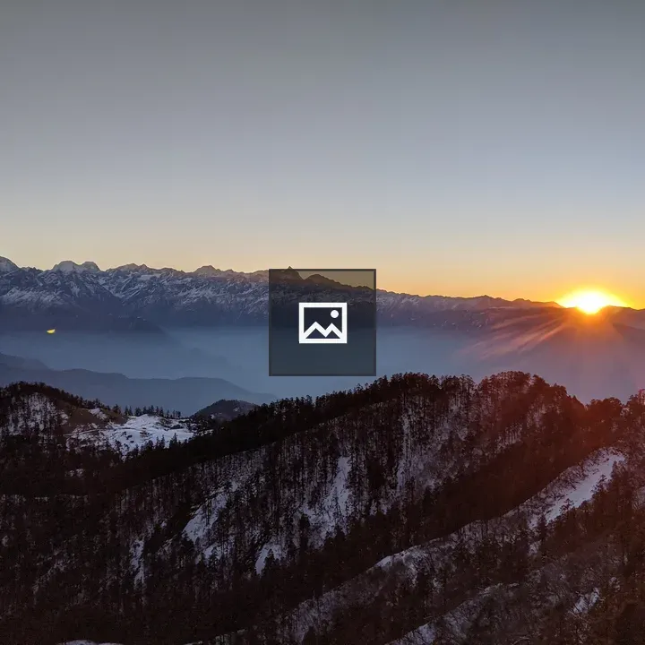 Sunrise over Kalinchowk Temple