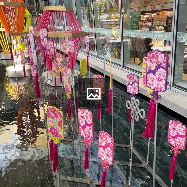 Colourful decorative hanging items