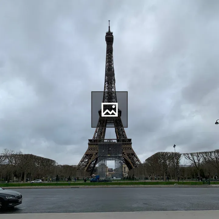 Eiffel Tower perspective in Paris
