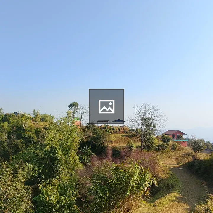 Hilly landscape with blue sky