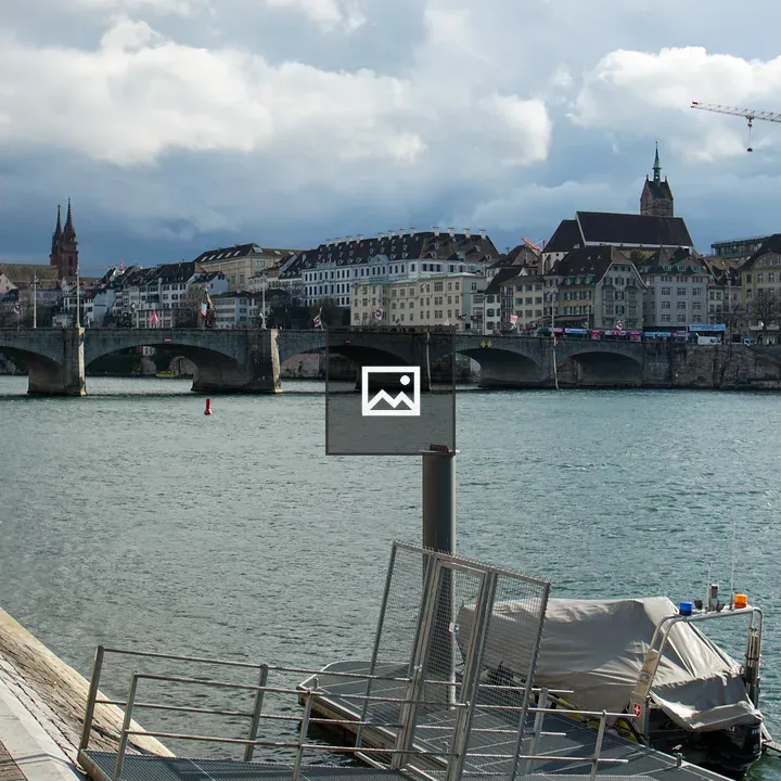 Rhine River with Bridge and Skyline
