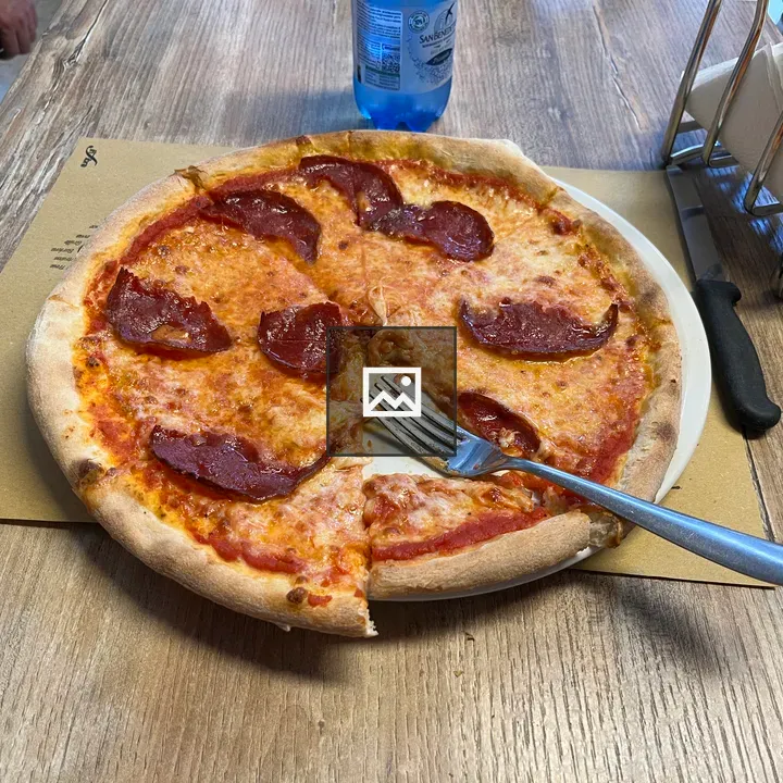 Pizza on Plate in Milan