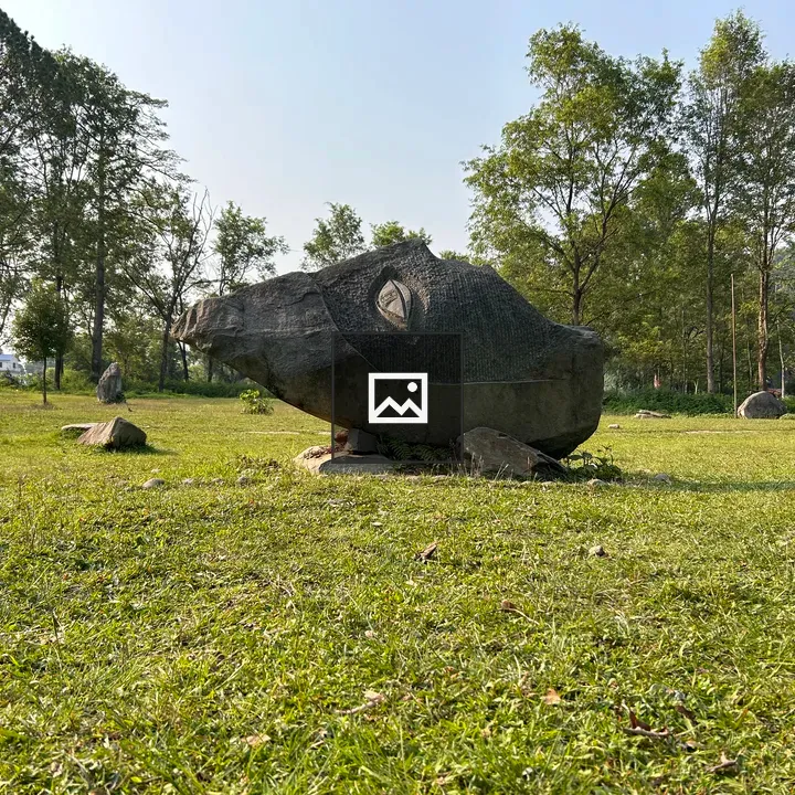 Stone sculpture in park
