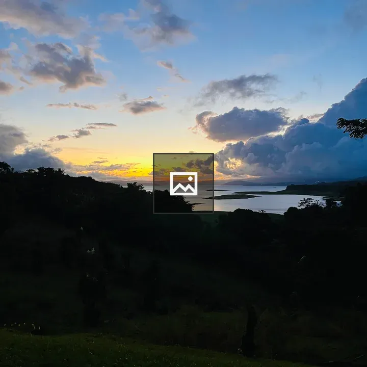 Sunset Landscape with Gradient Sky