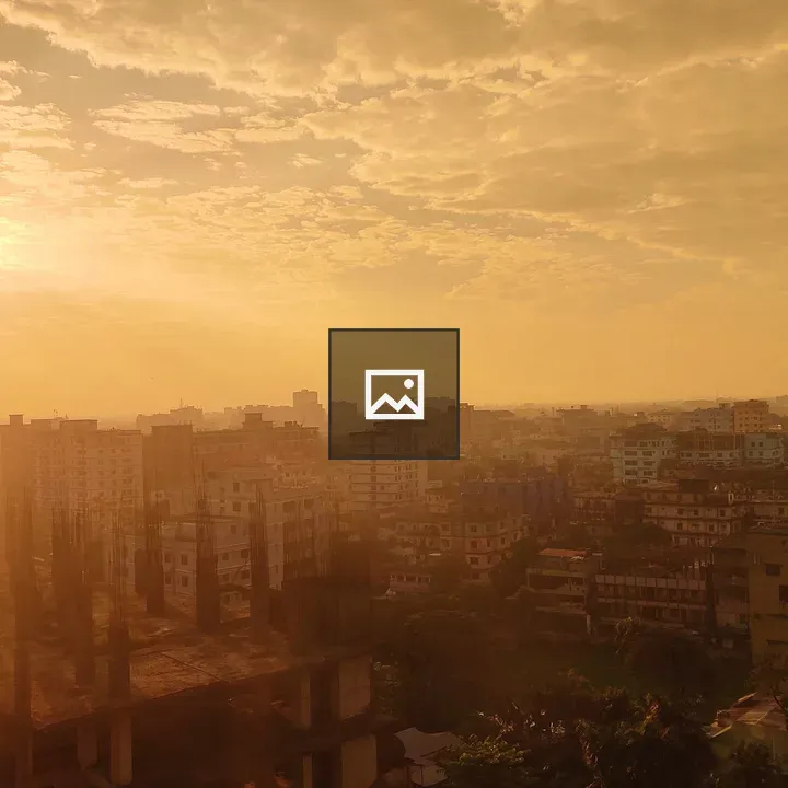 Sunset in city skyline