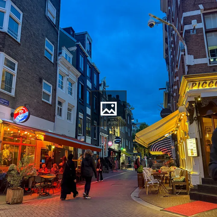 European street scene in Amsterdam