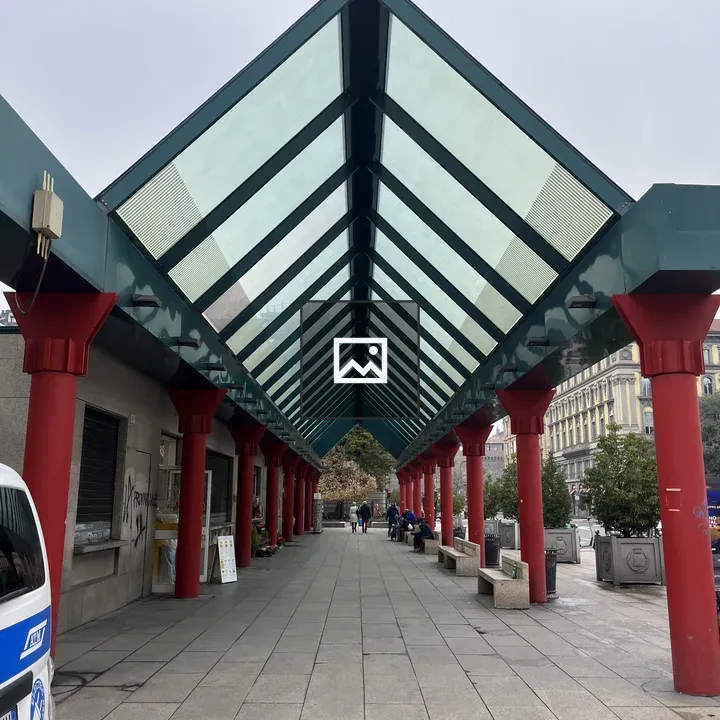 Covered walkway in Milan