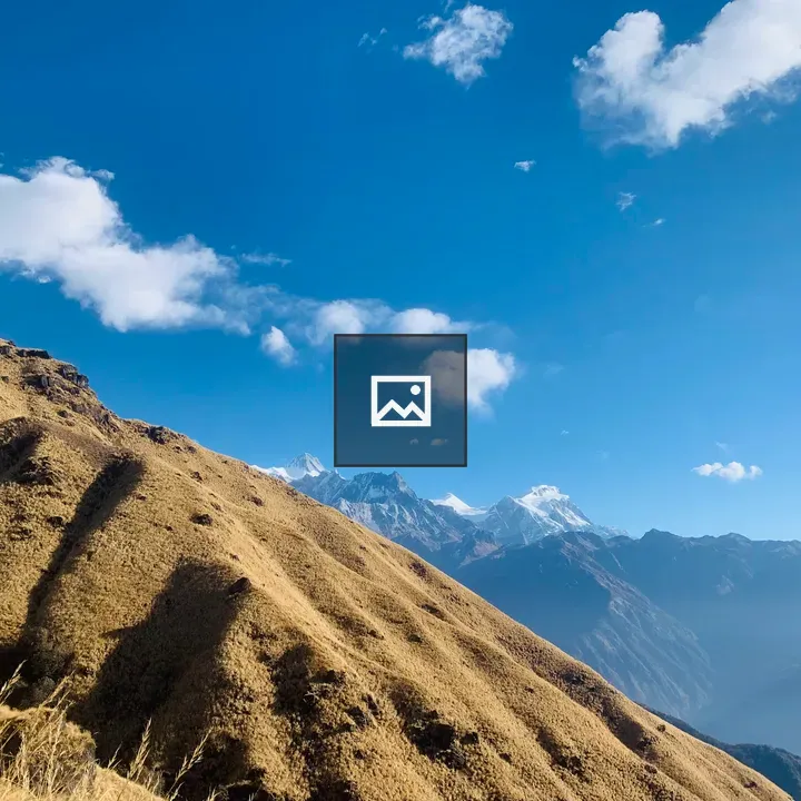 Mountain landscape with hillside and peaks