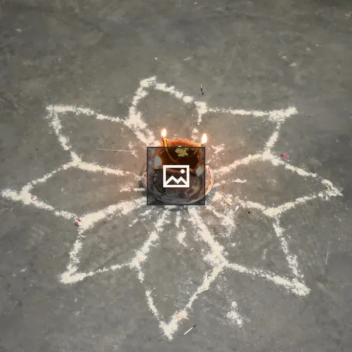 Rangoli with lights
