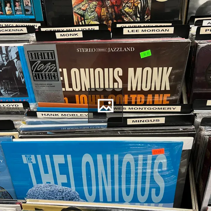 Close-up of Jazz Record Rack